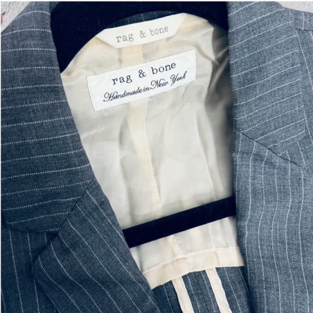 Rag & Bone - Gray Wool Striped Blazer